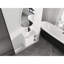 Meuble-lavabo blanc brillant avec lavabo en céramique