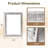 Decorative Rectangular Solid Wood Wall Mirror With Beaded Frame