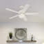 Ventilateur de plafond transitionnel intérieur / extérieur blanc mat 52 po avec trois ampoules DEL 3000K Gallant II-2023017337-2023017341
