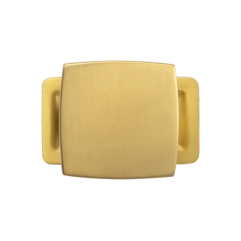 Coventry Knob Backplate, Brushed Golden Brass