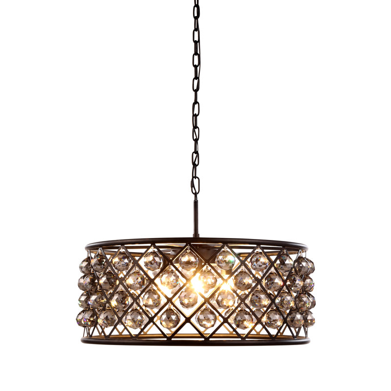Swinney 6 - Light Unique/Statement Pendant, Mocha Brown, Silver Grey, Gray
