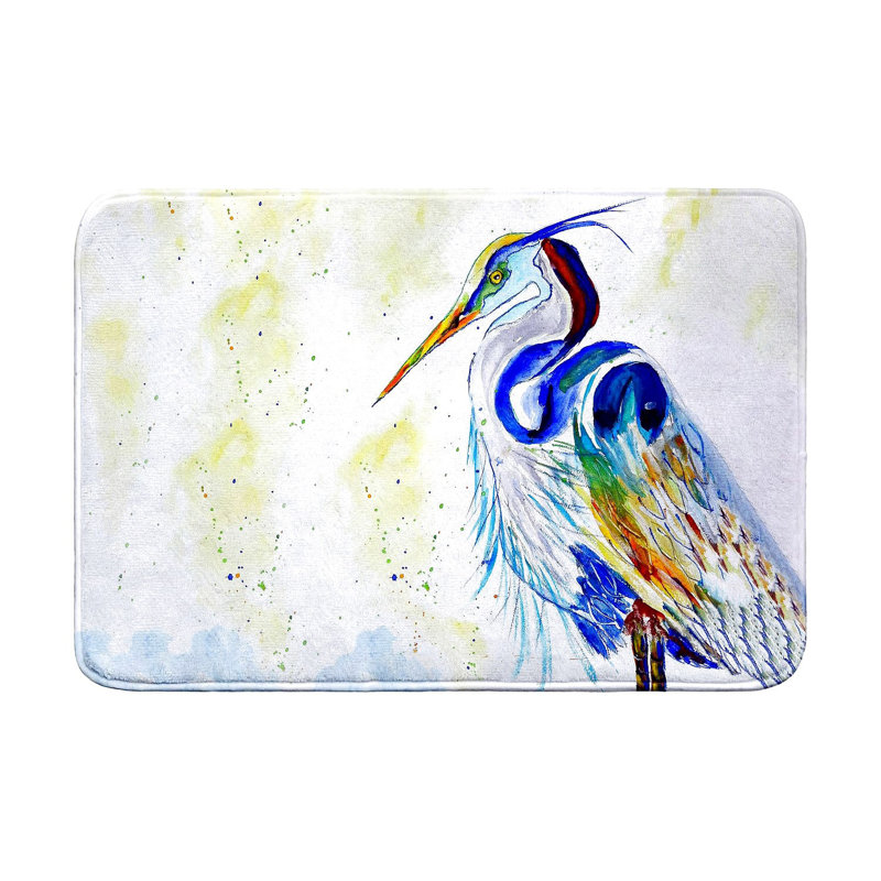 Tapis de bain Watercolor Heron