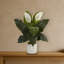 Agencement de fleurs en liliess de paix spathiphyllum artificielle