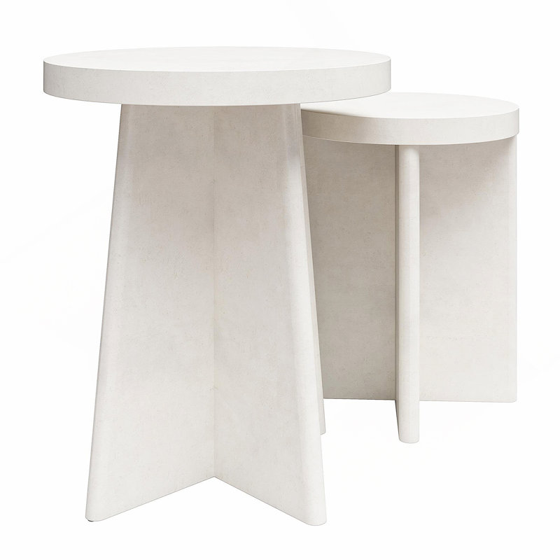 Tables de bout rondes, ensemble de 2