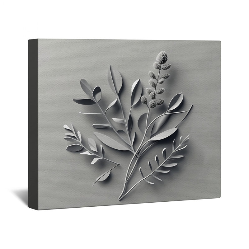 Feuilles tendues sur toile tendue - Décoration murale nature en plusieurs tailles, 20 x 30 pouces