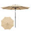 Parasol de marché 120 po, octogonal, beige-1047038473-1041698629