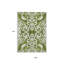 Tapis intérieur lavable damassé vert et ivoire 9 pi x 12 pi