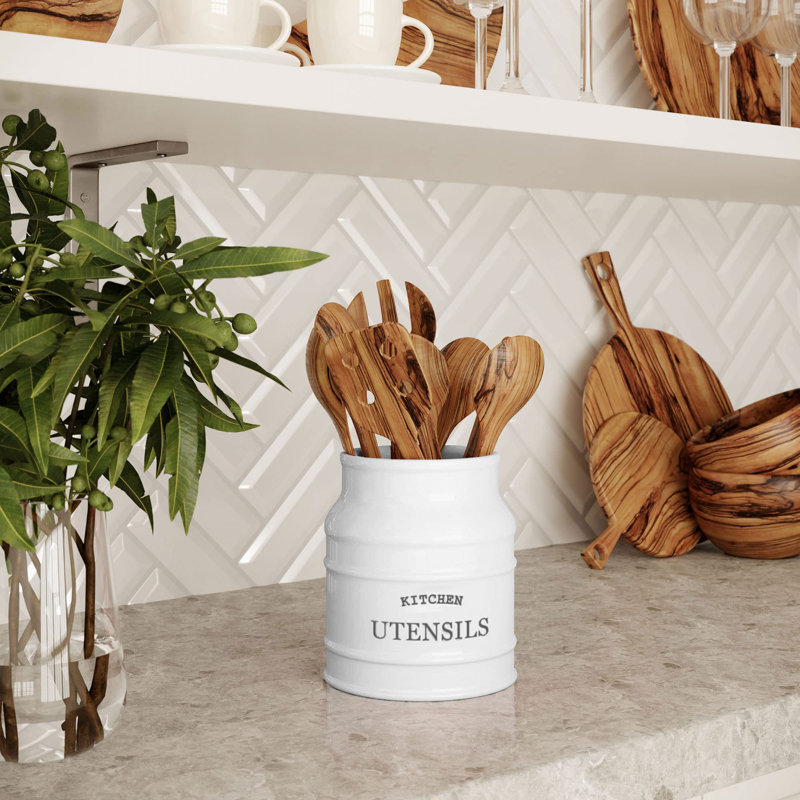 Ceramic Farmhouse Utensil Holder