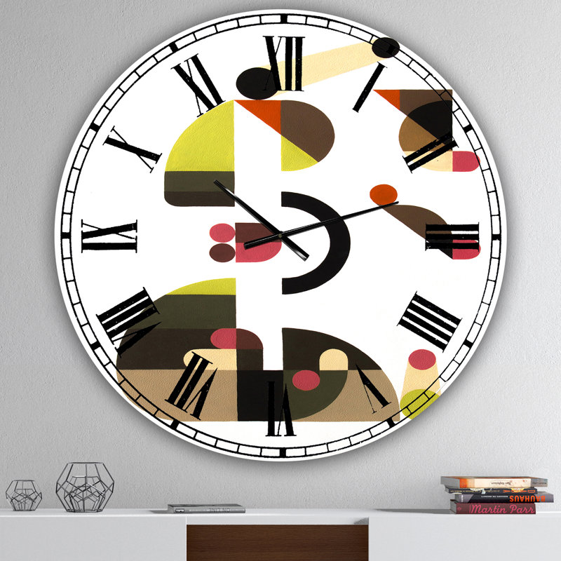 Horloge murale surdimensionnée Mid-Century, Moyen