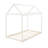 Twin Kids House Bed Frame with Solid Wood Construction, Low Floor Playhouse Bed for Bedroom, White