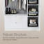 Tasneem 3 Door 2 Drawer Mirrored Wardrobe with Hanging Rail and Storage Shelf Modern Bedroom Clothes Storage Cabinet-2141726379
