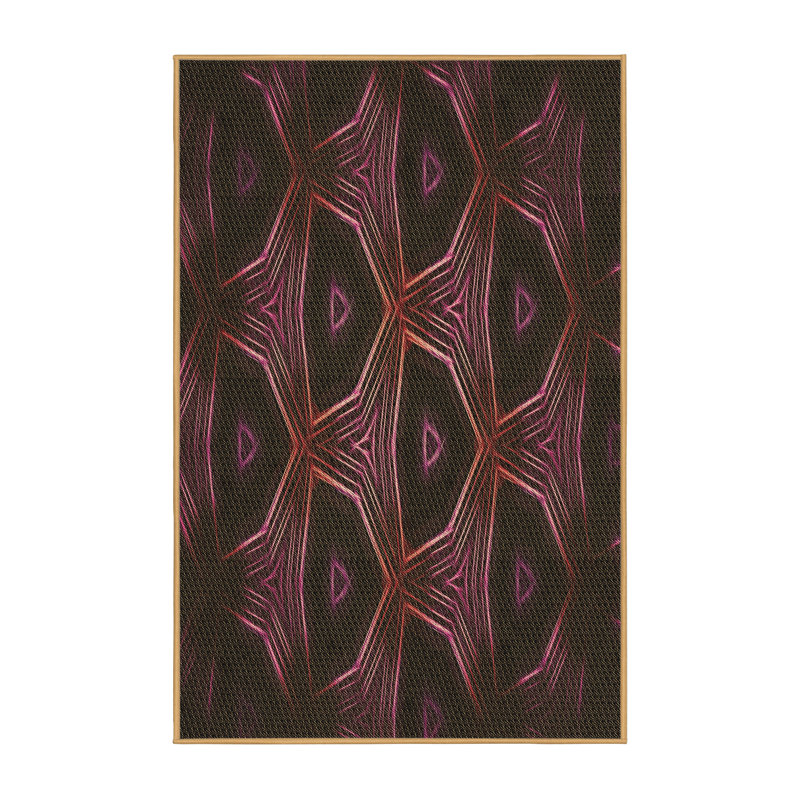 Tapis en laine orange / rose / noir, Rectangle 2 pi x 3 pi