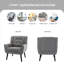 Chaise de chambre à coucher avec accoudoirs noirs, moderne et ergonomique-116789387