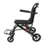 Fauteuil roulant de voyage portatif en acier pliable, léger et équipé d'un frein à main, pour personnes âgées et à mobilité réduite.