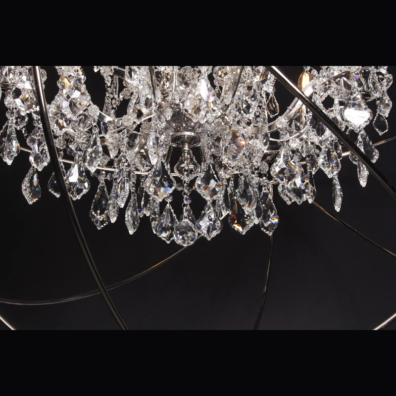 Okello 15 - Light Dimmable Globe Chandelier, Gray Iron