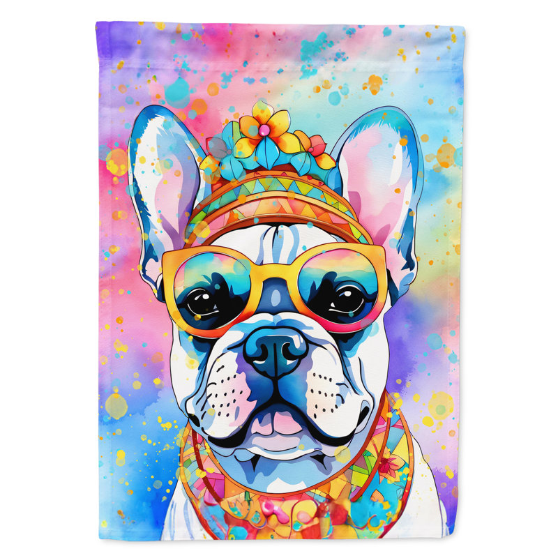 Drapeau de la maison Hippie Dawg, Rose, bouledogue français