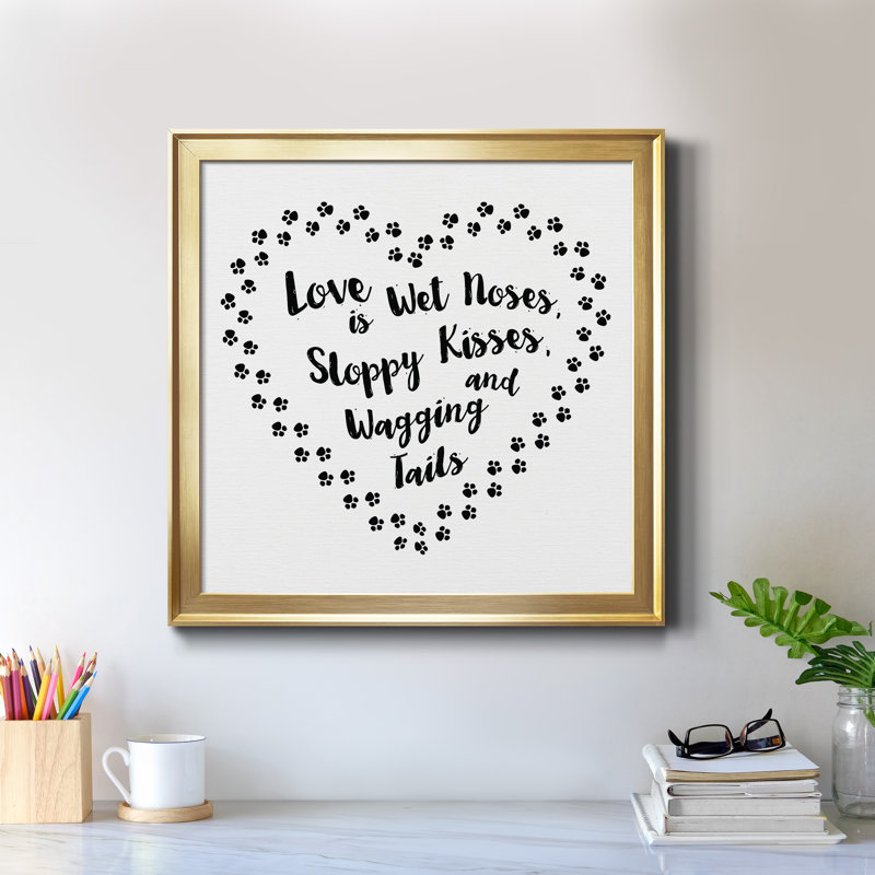 «Love Is», art textuel sur toile, Or, H 30,5 po x l 30,5 po x P 1,5 po