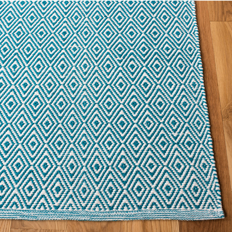 Dryden Hand Woven Cotton Geometric Rug, Rectangle 8' x 10'