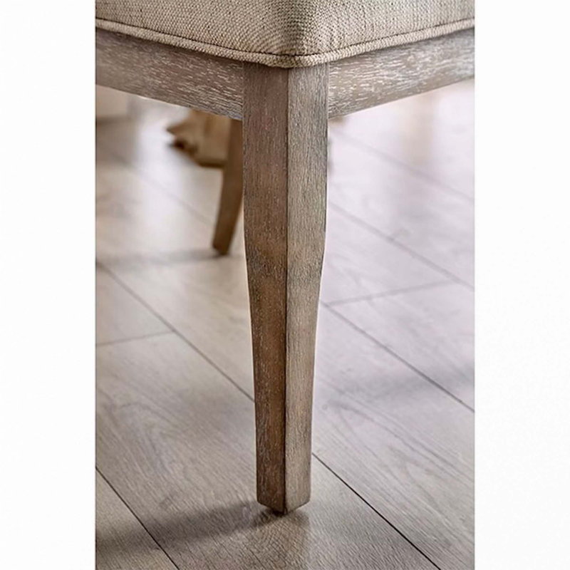 Ensemble de 2 chaises d'appoint rembourrées beiges