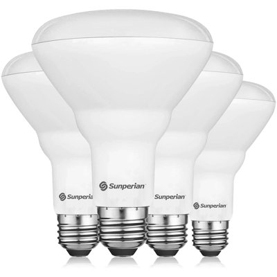 Sunperian 4 Pack BR30 LED Bulb 8.5W=65W 2700K Warm White 800Lm Dimmable Flood Light Bulb For Recessed Can Damp Rated UL Listed E26