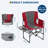 2PACK Heavy Duty Folding Camping Director Chair,Portable Outdoor Furniture with Side Table, Cup Holder & Storage Pocket,Supports Up to 330 lbs-Red-1622353294