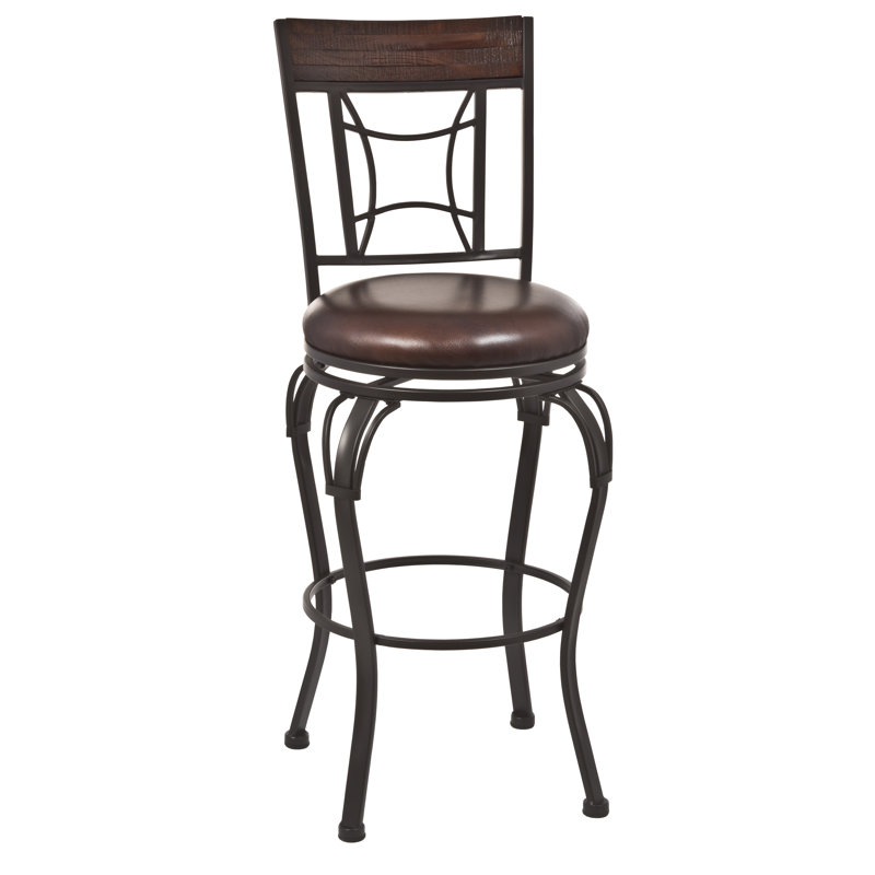 Snoqualmie Swivel Counter Stool with Metal Frame, Bar Stool (30" Seat Height)