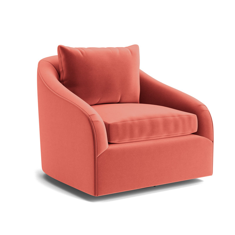 Laurel Swivel Chair, Performance Velvet - Sienna