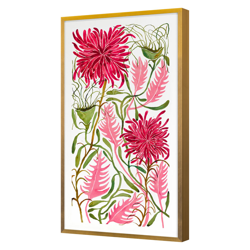 Wildflowers 17 Print by Judith Bigham, Gold Framed Paper