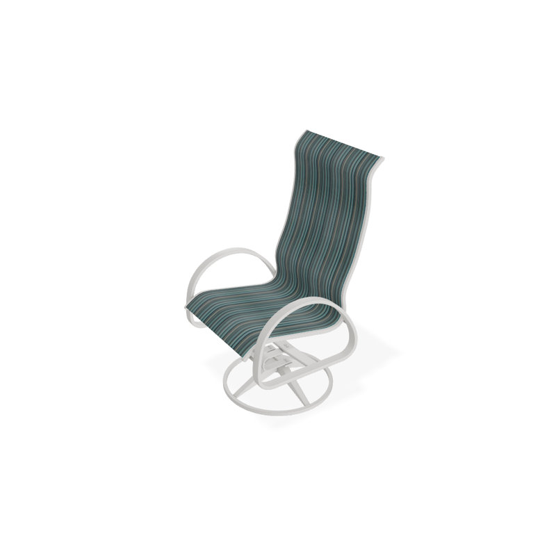 Aruba 1 Outdoor Dining Armchair, Textured Snow, Teal Sunbrella®