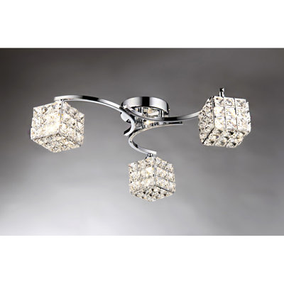 Waskom 3 - Light 22" Chandelier Style Tiered Flush Mount