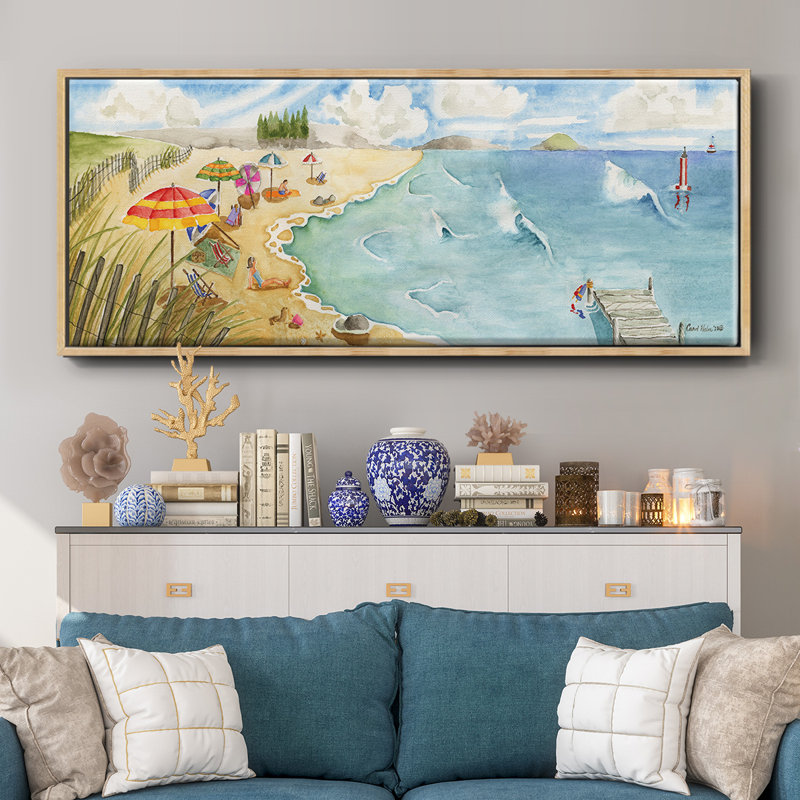 Sand and Surf- Framed Canvas, 24" H x 60" W