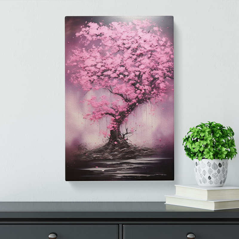 Cherry Blossom Tree Action Painting No.4 - Print, 60cm H x 40cm W x 3cm D