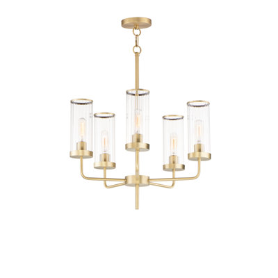 Blaugh 5 - Light Steel Dimmable Chandelier