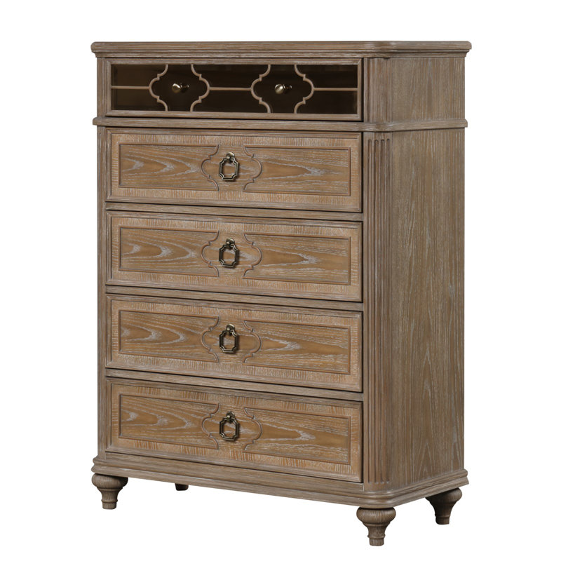 Panneau de miroir de meuble de chambre à coucher simple en bois massif
