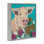 Portrait de cochon avec fleurs mauves, estampe numérique, design par Ashley Justice