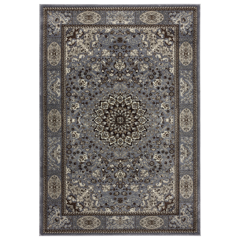Tapis gris Devansh, Rectangle 2 pi 1 po x 3 pi 3 po