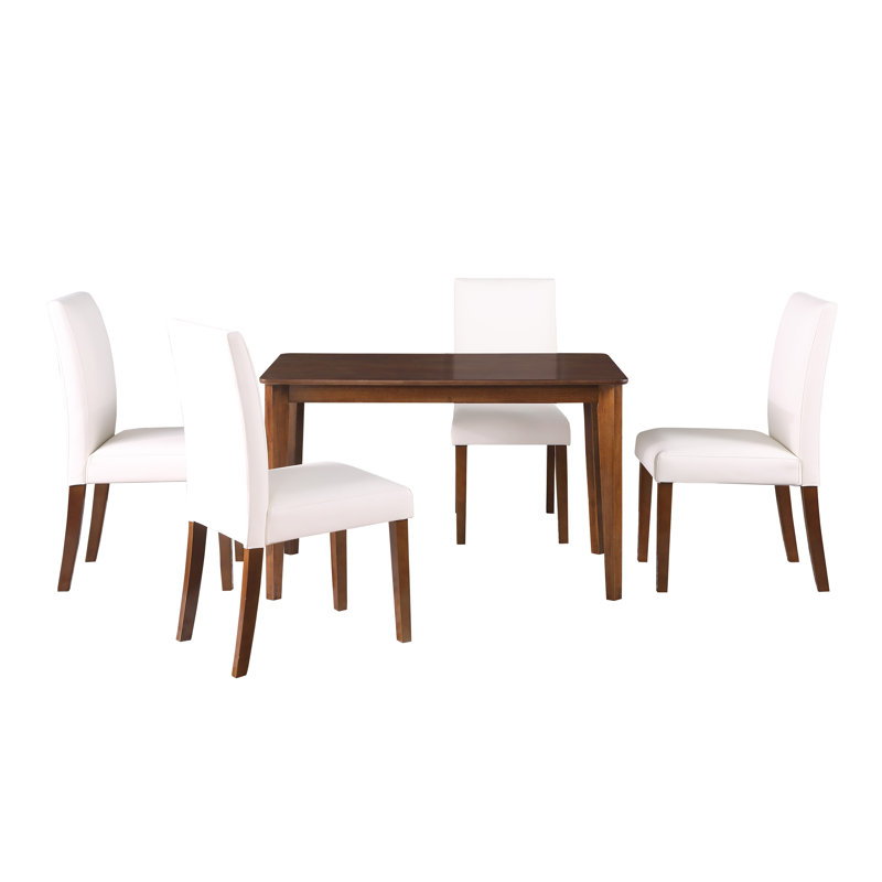 Nickesha 4 - Person Solid Wood Solid Wood Top Four Leg Dining Set