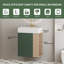 Meuble-lavabo à fixation murale 21,6 po avec lavabo en céramique-1767101191