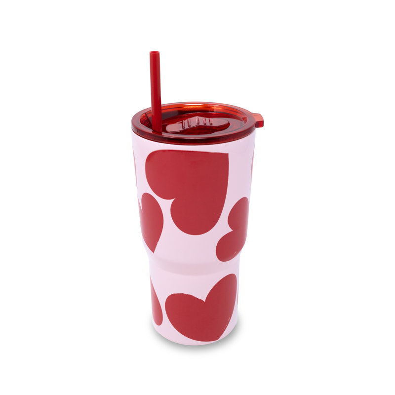 Stainless Steel 20 oz. Tumbler, Sweet Hearts