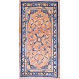 Hand Knotted Wool Floral Area Rug in Pink