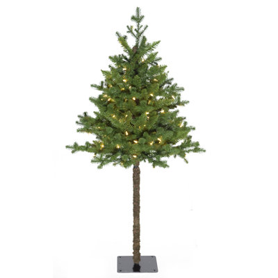 Sapin de Noël artificiel vert 4 pi avec 100 lumières blanches