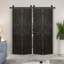 Porte de grange pliante en bois de pin teinté Japanese Series avec quincaillerie coulissante-108598279-108598287