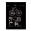 « bicycle brevet 1890 », impression sur toile tendue en noir sur toile-15722498