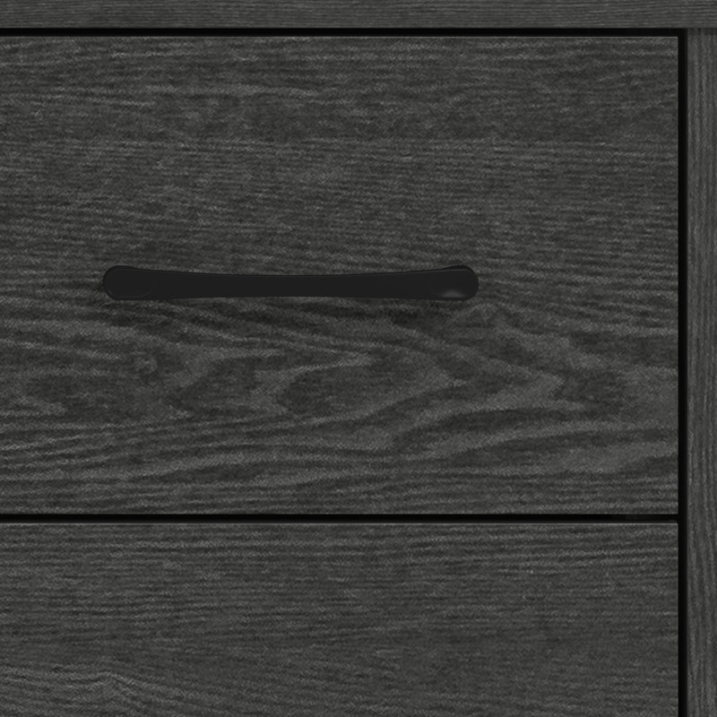 Commode 5 tiroirs H 46,7 po Walter, Chêne gris foncé