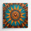 «Southwestern Cowboy Sunburst», art mural en métal brun 87