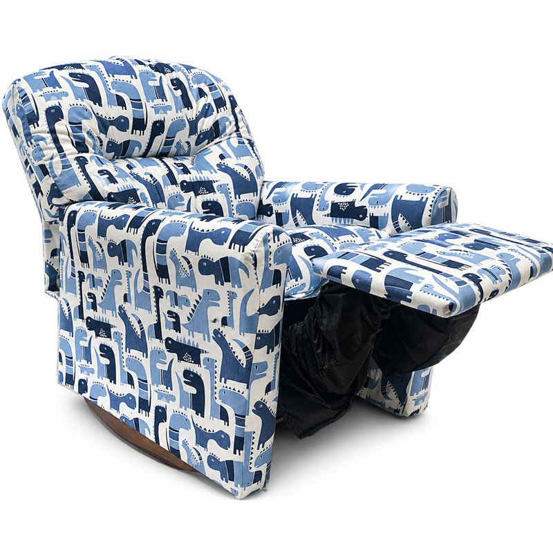 Kids Rocker Recliner Chair in Blue Dinosaurs, Blue Dinosaurs