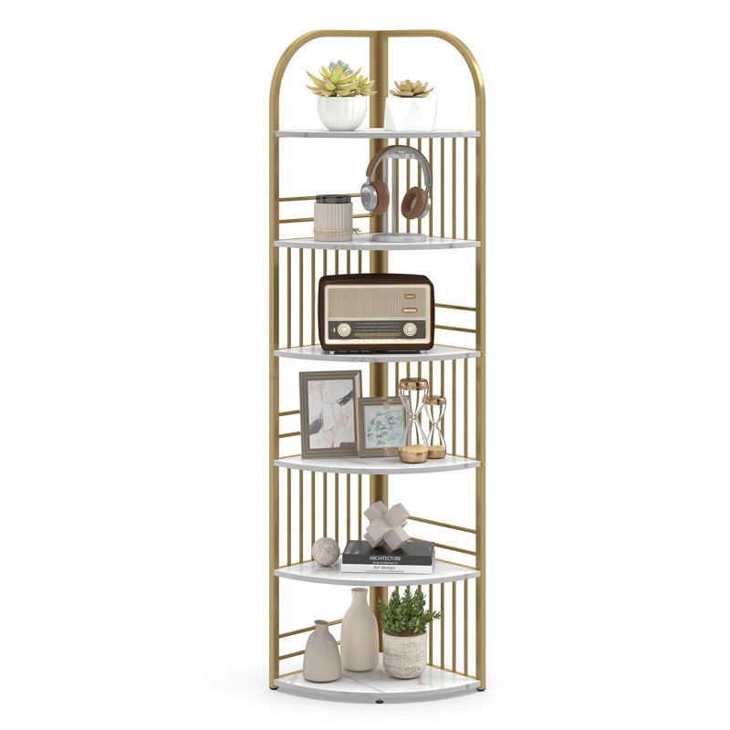 181.5cm H x 42cm W Metal Bookcase, White