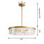 Lustre tambour en cristal 6 lumières Eva