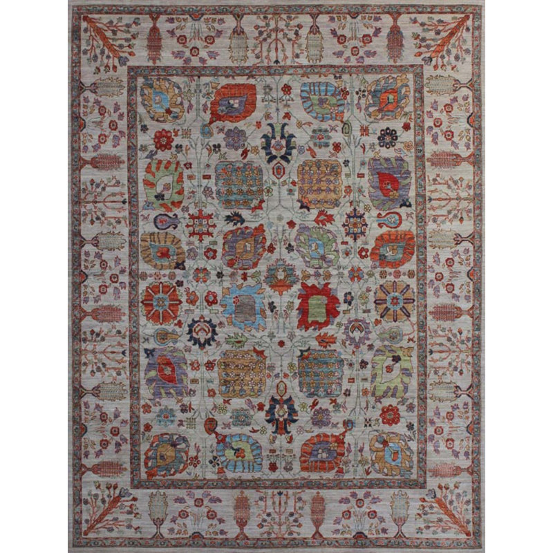 Transitional One-of-a-Kind Rectangle 8'1" X 10'4" Hand Knotted Area Rug