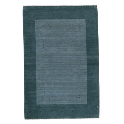 Tapis unique bleu clair / bleu foncé de 3 pi 9 po x 5 pi 9 po